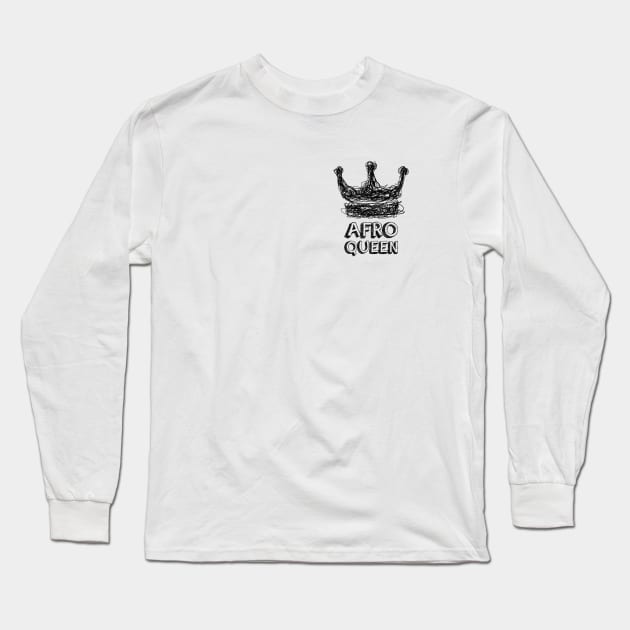 Afro Queen Long Sleeve T-Shirt by 3coo